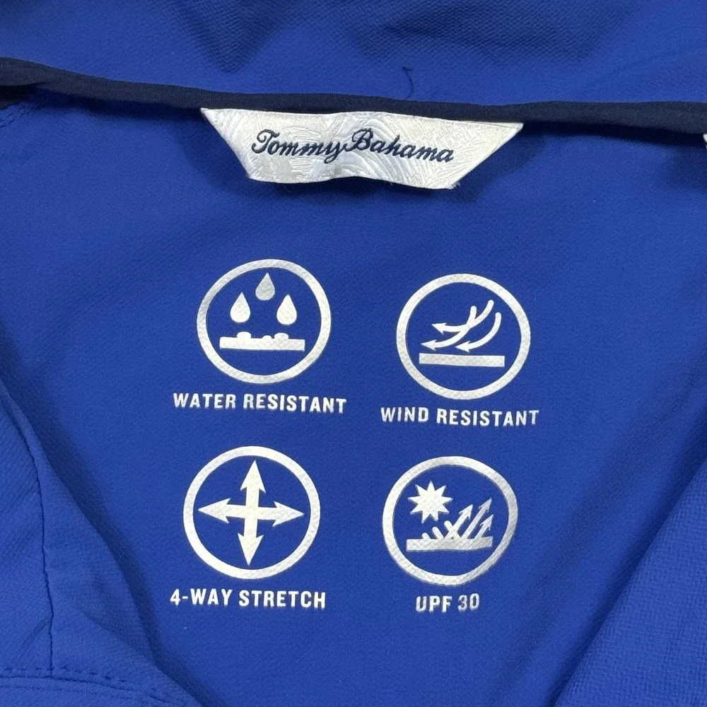 Tommy‎ Bahama Colby Lacrosse Jacket Womens XL Blue NCAA Quarter Zip Pullover